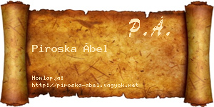 Piroska Ábel névjegykártya