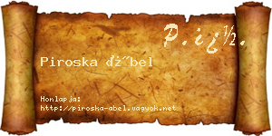 Piroska Ábel névjegykártya